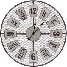 Industrial Style Wall Clock Numbers And