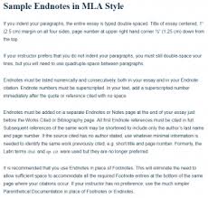 Sample Endnotes In Mla Style A Research Guide For Students