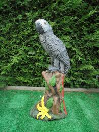 parrot concrete garden ornament ebay
