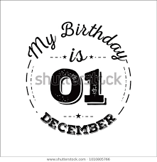 My Birthday 01 December Stock Vector Royalty Free 1010805766