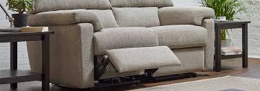 fabric 3 seater power recliner sofas