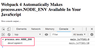 process env node env available