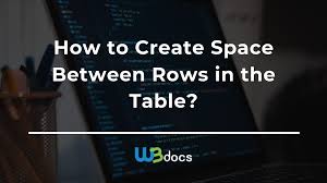 how to add e between rows in the table