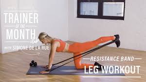 resistance band leg workout with simone