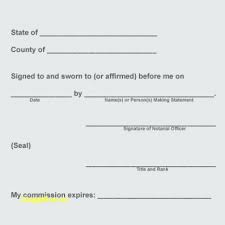 Notary Acknowledgement Template