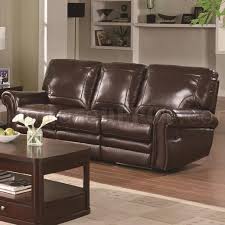 modern burgundy leather reclining sofa