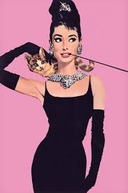 Poster Audrey Hepburn Pink Wall Art