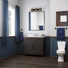 Refresh your bathroom with a new vanity. Home Decorators Collection Leary 36 In W X 34 5 In H Bath Vanity In Dark Brown With Engineered Stone Vanity Top In White With White Basin Hdc36hrv The Home Depot