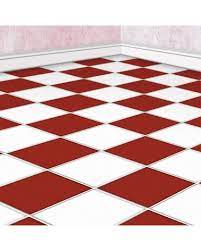 red white floor tiles adhesive doll