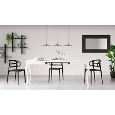 carlotta modern kitchen chairs, white