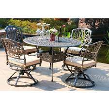 Outdoor Dining Set With Swivel Chair