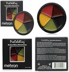 mehron makeup 5 color bruise wheel for