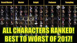 Star Wars Galaxy Of Heroes All Characters Ranked Best To Worst March 2017