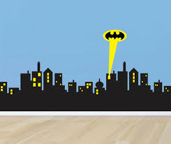 Superhero Sticker Gotham Skyline Decal