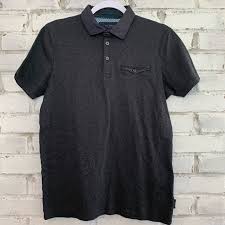 Ted Baker Short Sleeve Polo Shirt Size 3 M