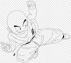 This dragon ball females fan art might contain anime, comic book, manga, and cartoon. Line Art Krillin Drawing Dragon Ball Krillin White Hand Png Pngegg