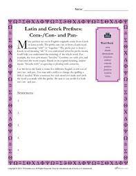 greek and latin prefi com con and