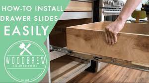 how to install cabinet drawers slides