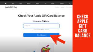 how to check apple gift card balance