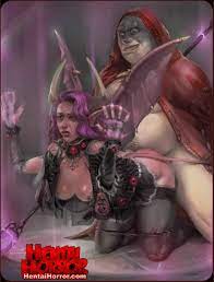 NSFW oppai hentai horror art of Sith sorcerer raping big tits Billie Eilish  looking succubus from behind in xxx sex illustration.