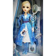 Búp bê nữ hoàng băng giá Frozen Elsa mắt ngọc size đại 50cm kèm vương miện,  dây chuyền và quyền trượng