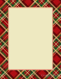 Christmas Letterhead Plaid Gold Foil Geographics Stationery