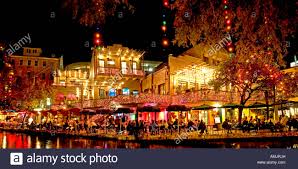 San Antonio Texas River Walk Restaurants Christmas Lights