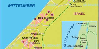.territory, gaza city, al rasheed street: Map Of Gaza Strip Region In Palestine Welt Atlas De