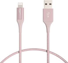 Many docks allow the iphone to. Amazon Com Amazon Basics Nylon Usb A To Lightning Cable Cord Mfi Certified Charger For Apple Iphone Ipad 10 000 Bend Lifespan Rose Gold 3 Ft