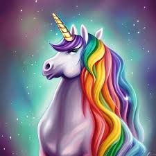 a unicorn on a rainbow creative fabrica