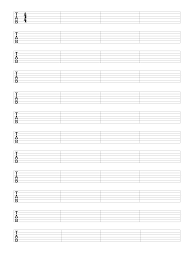 Guitar Tab Template Pdf Page Template