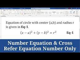 In Word And Cross Refer Equation Number