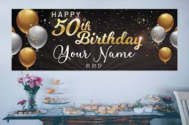 50th birthday banner personalized