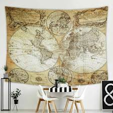 Map Tapestry Wall Hanging For Wall Art