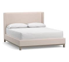 jake upholstered platform bed with wood