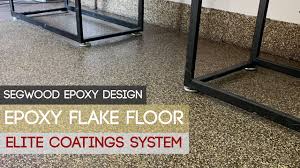 epoxy flake floor black brown beige