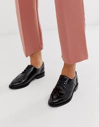 Refresh your wardrobe with asos design's selection of fashionable shoes, including ankle boots and lace shoes, and find comfortable shoes that never compromise on style from new look. Asos Design Wide Fit More Lace Up Flat Shoes In Black Asos