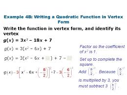 Start by completing the square. Completing Square Of A Quadratic Function Warm Up