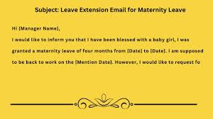 maternity leave extension letter how
