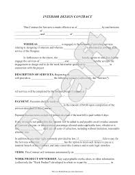 Interior Design Contract Agreement Template With Sample Interior