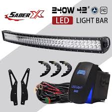 China 42 Inch 240w Curved Led Light Bar With Windshield Mounting Brackets Fit 2005 2015 Toyota Tacoma 4wd 2wd China Led Light Bar Led Work Light Bar