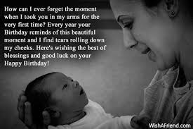 Find the best messages and. First Birthday For Son Birthday Quotes Quotesgram