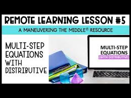 Multi Step Equations With Distributive