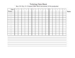Toileting Data Sheet Simple Toileting Data Form Data