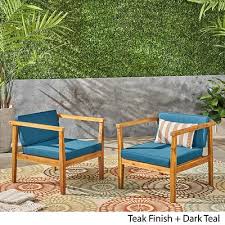 Newbury Outdoor Acacia Wood Club Chairs