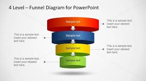 4 Level Editable Funnel Diagram For Powerpoint Slidemodel