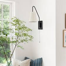 Black Plug In Wall Sconce Set Of Two