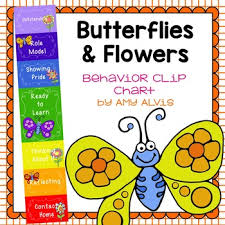 Behavior Clip Chart Behavior Management Butterflies Flowers
