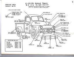 1946 1947 ford pickup truck wiring diagram. 1948 1949 1950 Dodge Truck 1 2 3 4 1 Ton Exterior Body Parts Diagram Sheets Wm Ebay