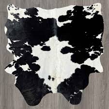 black white cowhide rug bs3471